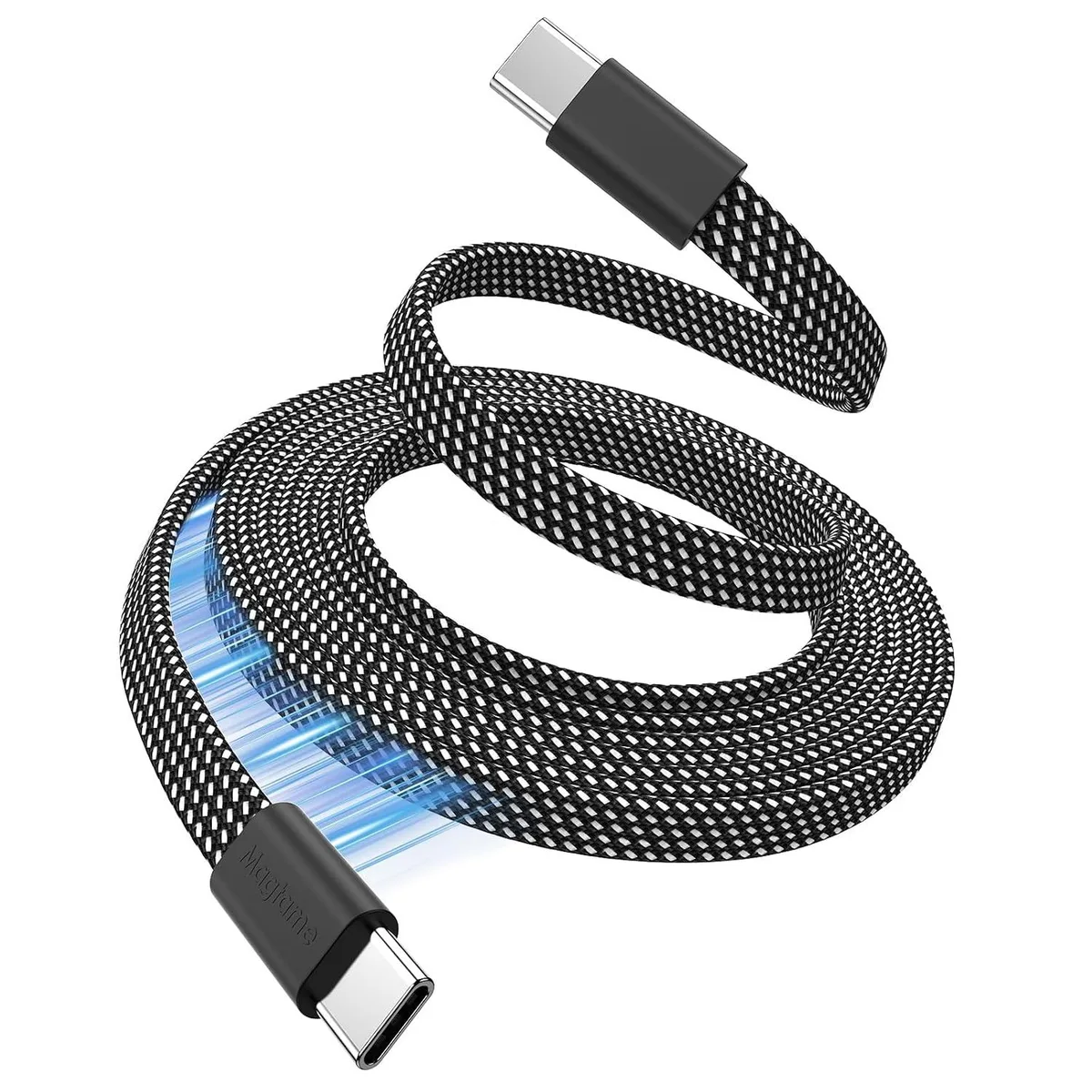 Mobee Mobee Magnetic USB-C to USB-C Cable 5ft 60W 3A Black — product photo