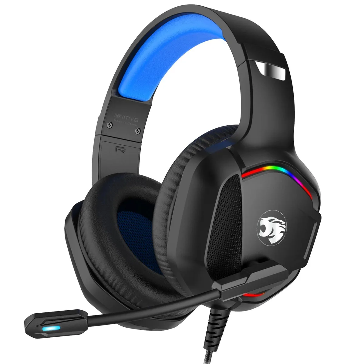 IMYB A36 Gaming Headset Wired 3.5mm Blue — product photo
