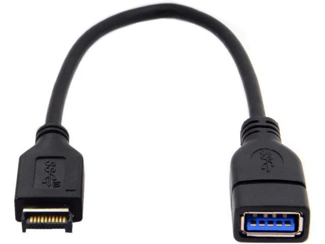 Manw Manw USB 3.1 Header to USB 3.0 Type-A Female Extension Cable 20cm Type-E IDC Connector — product photo