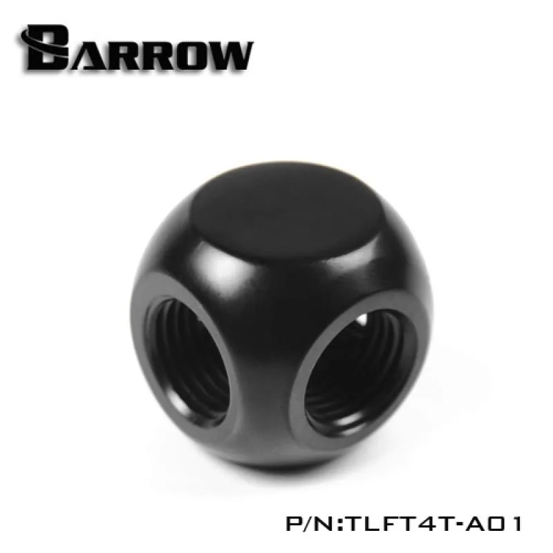 Barrow Mods Barrow Mods G1/4" 4-Way Ball Fitting Black diy cooling — product photo