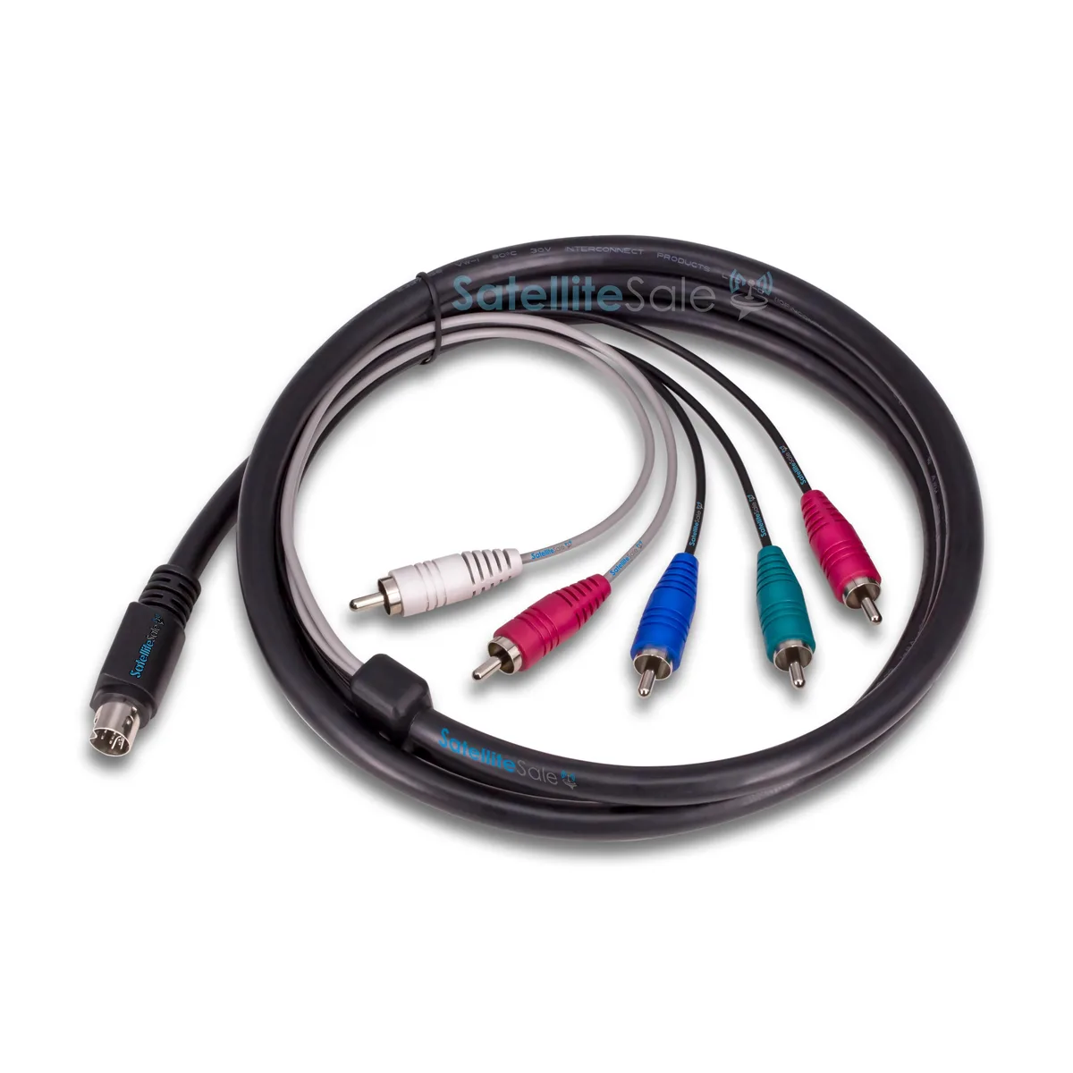 Black 10-pin to component audio-video cable 6ft