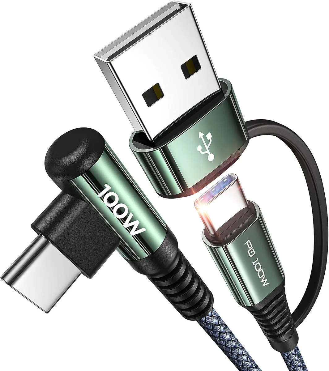BFKK BFKK USB-C Cable Kit 100W 10ft Grey QC5.0 USB-A Adapter — product photo