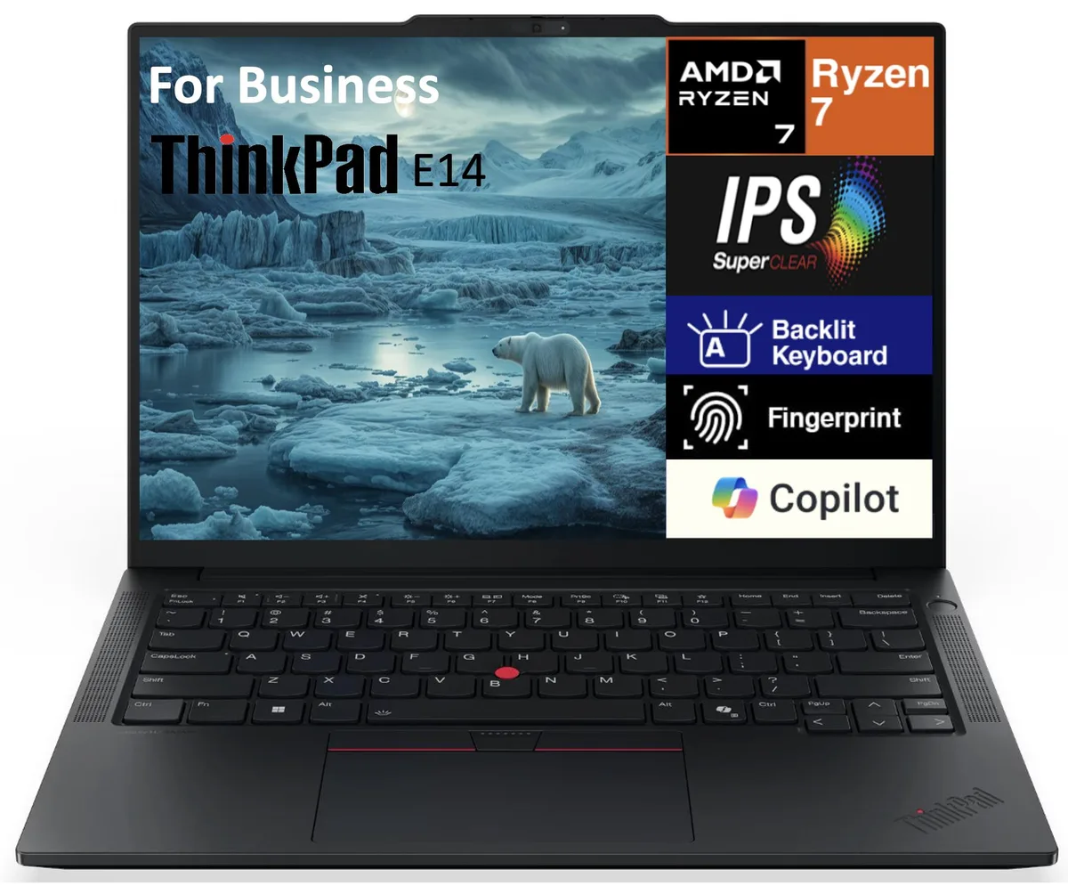 Lenovo Lenovo ThinkPad E14 laptop AMD Ryzen 7 250 16GB DDR5 512GB — product photo