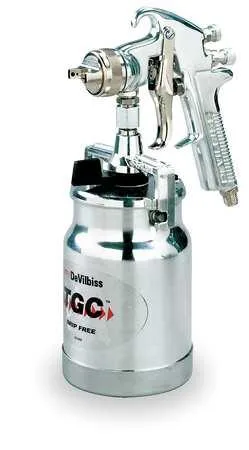 DeVilbiss JGA-660 HVLP suction spray gun transparent body with 1 qt cup