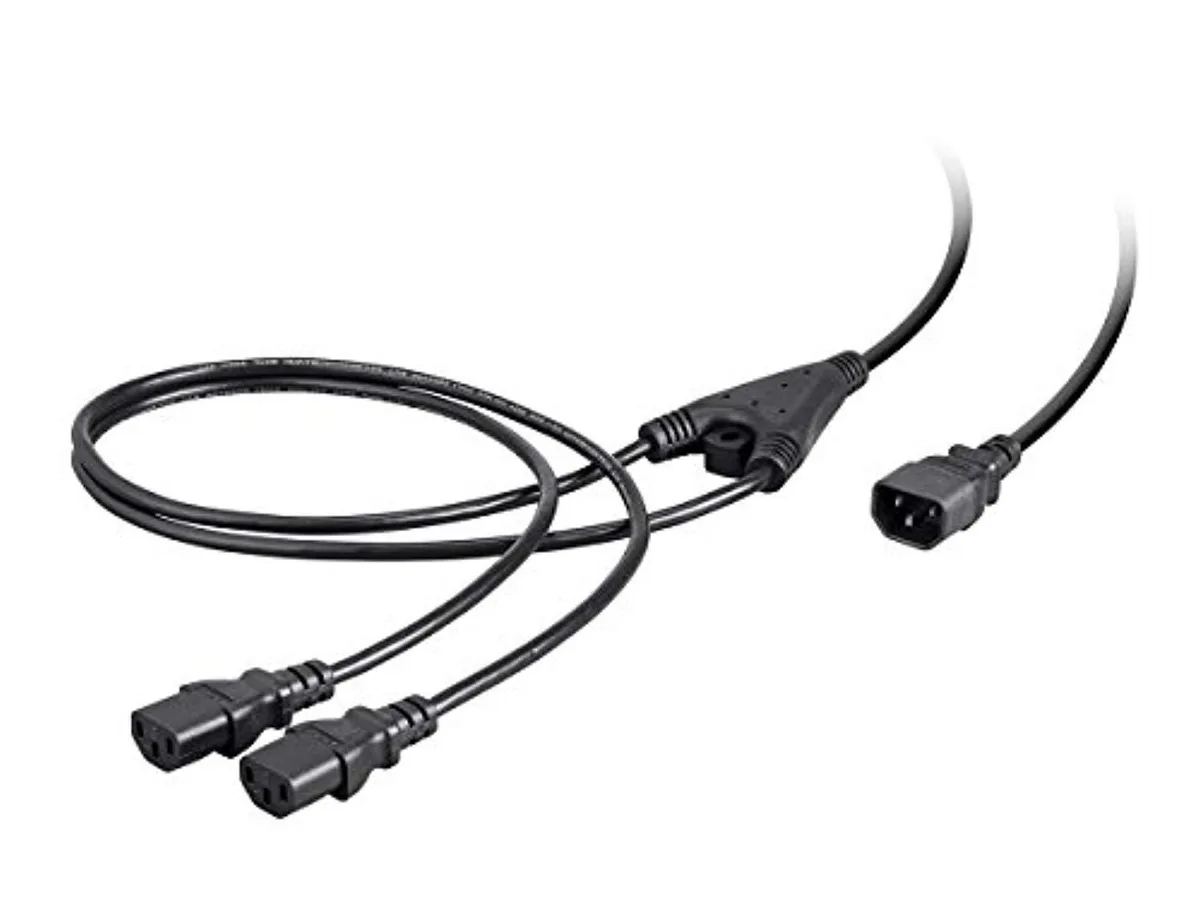 Monoprice Inc. Monoprice 127313 6ft 18AWG Power Splitter Cord 10A C14 to 2x C13 — product photo