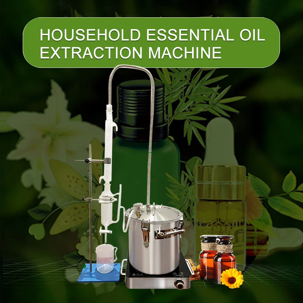 HNZXIB HNZXIB 6L 1.6Gal Essential Oils Extraction Apparatus Glass Steam Distillation Kit 14pcs Set — product photo