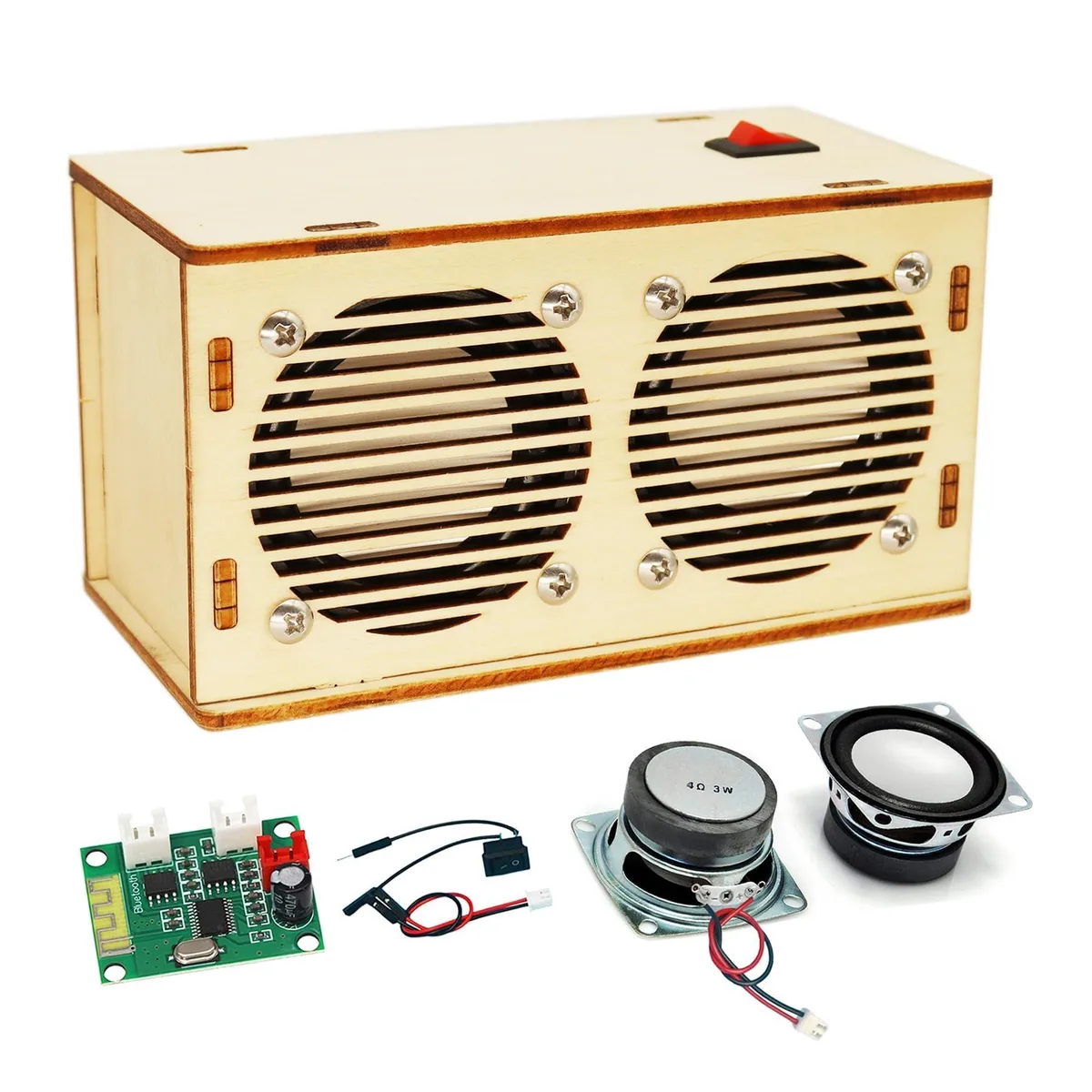 SCAEMO Speaker Kit Maker Kit Classic Wood 4.9 in 3.1 in 2.8 in 11.42 oz — product photo