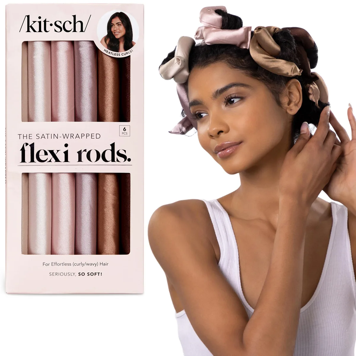 Six rosewood satin flexi rods, flexible foam cylinders, 25 in long