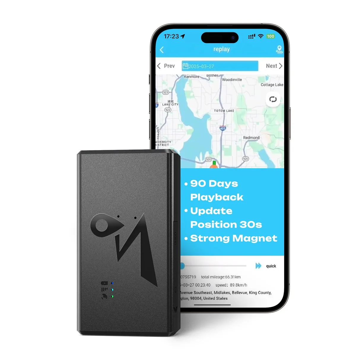 Airwheel GPS Tracker 14-Day Battery White — product photo