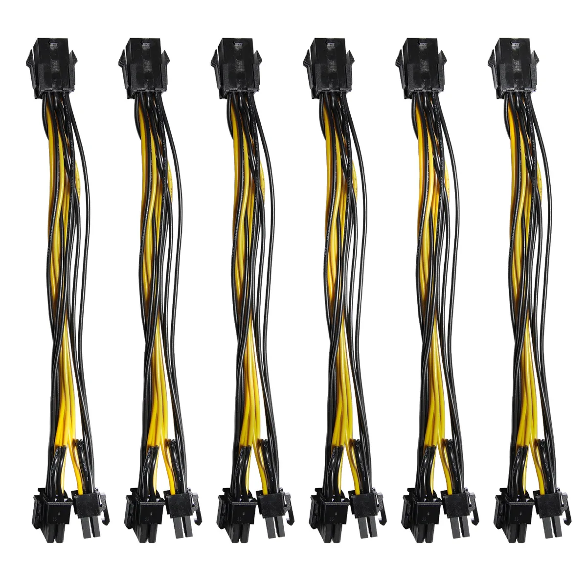 segotep segotep 1007 PCIe 6 Pin to Dual 8 Pin (6+2) Adapter Cable 8.86 in 6PCS — product photo