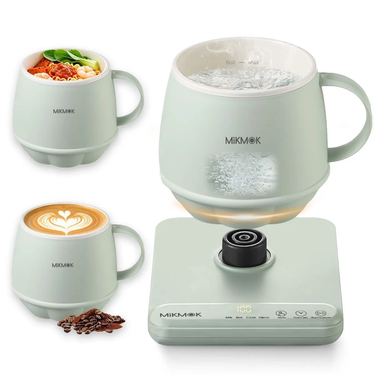  MIKMOK LG-A100 400ml 300W Electric Teakettle &amp; Iced Tea Maker Green — product photo