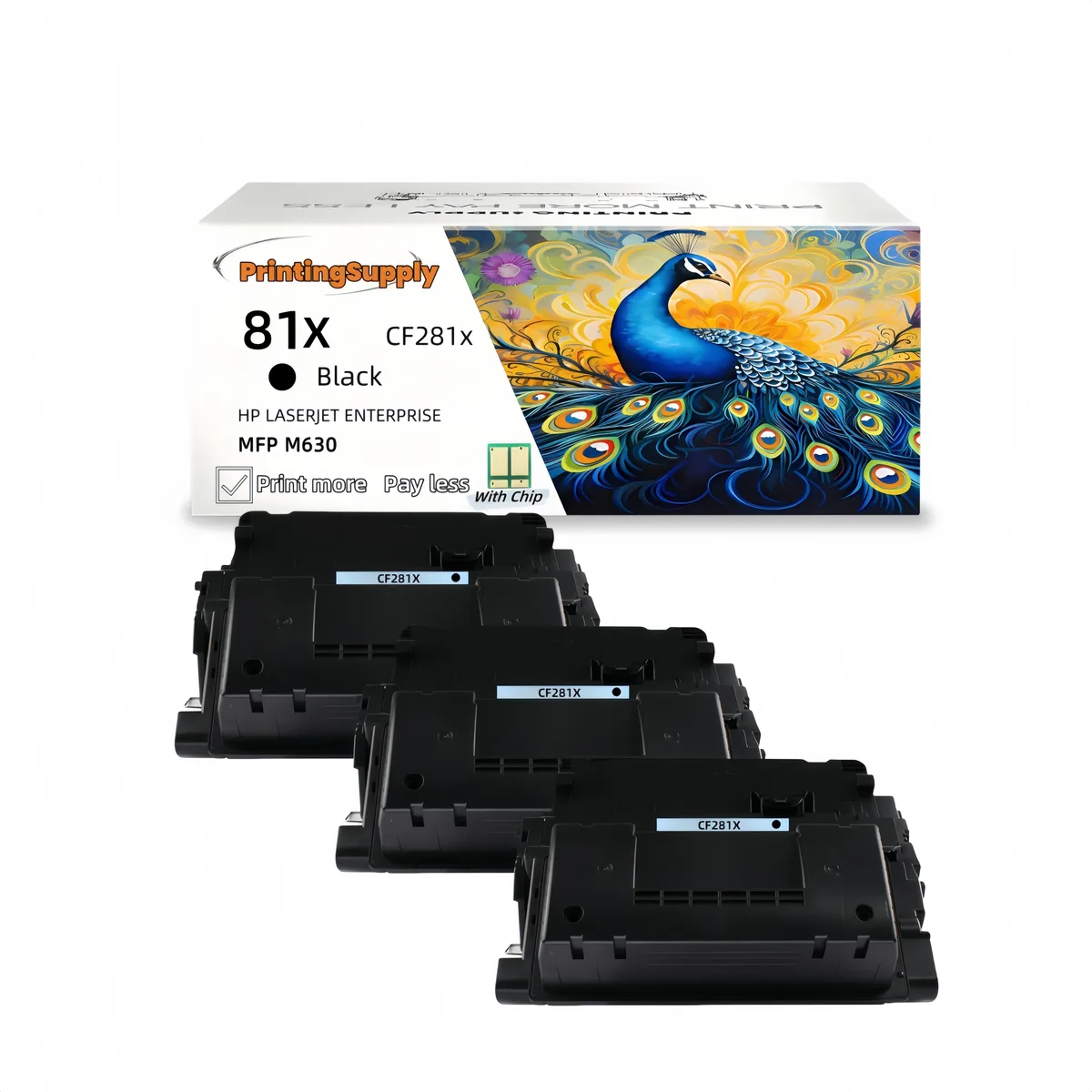 Aster Graphics Inc Aster Graphics Inc 81X CF281X High Yield Black Toner Cartridge 3 Pack — product photo