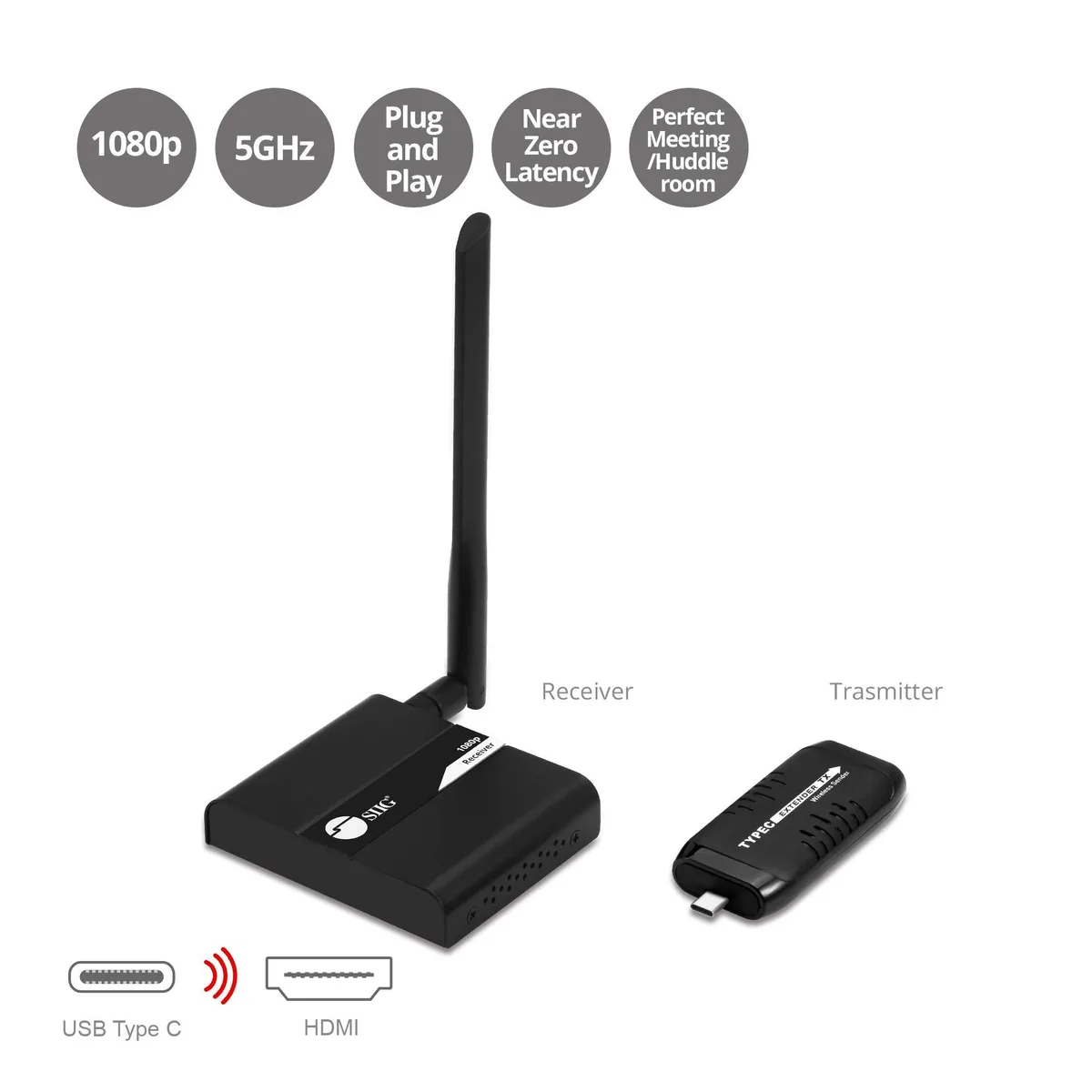 SIIG, Inc SIIG, Inc CE-H25J11-S1 Wireless HDMI Extender Kit 1080p 30m — product photo