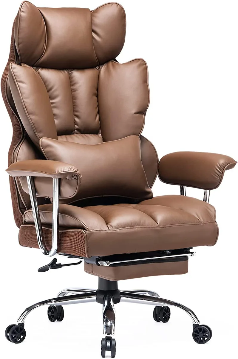 BFKK BFKK High Back Office Chair Brown 350 lbs 135° Tilt — product photo