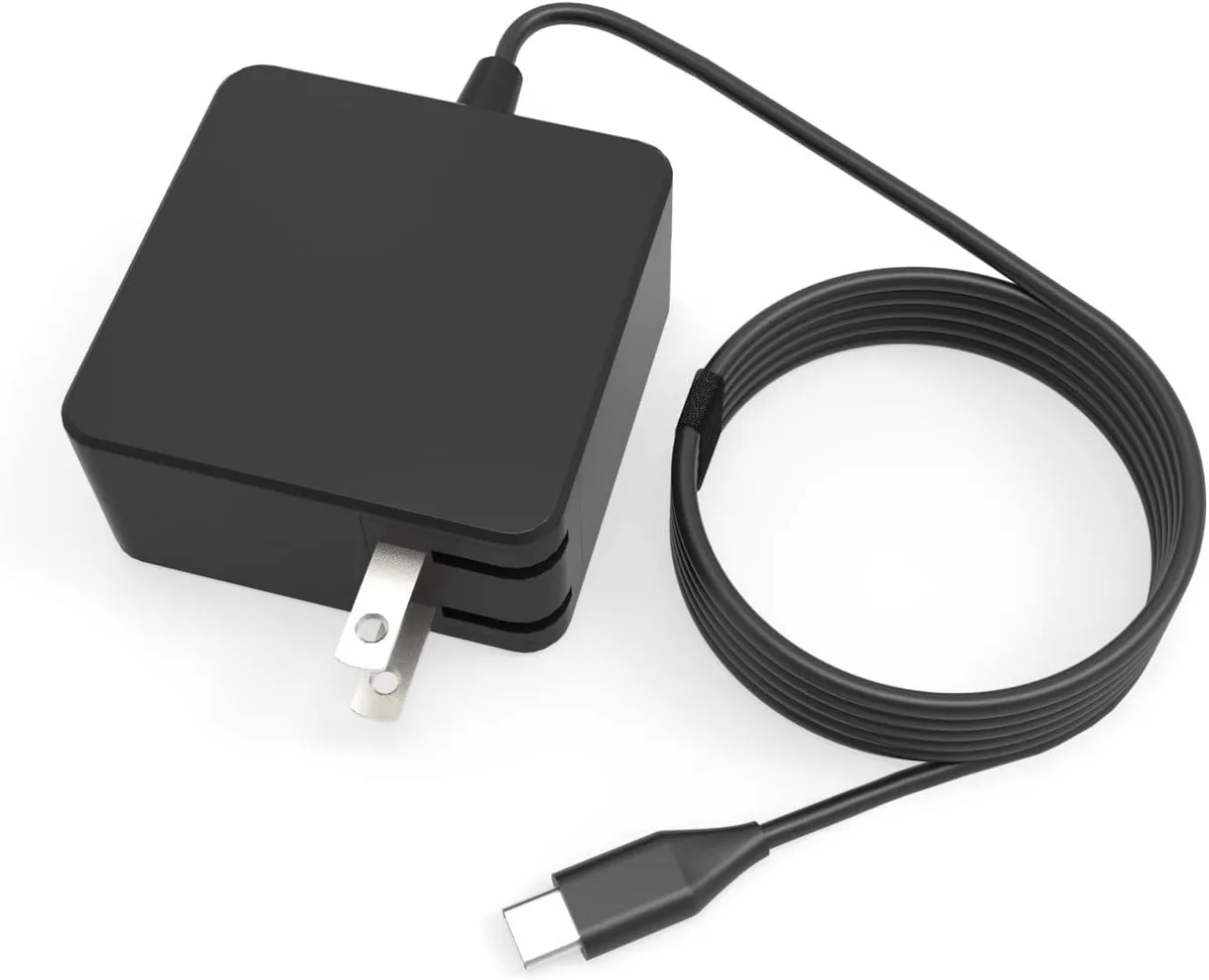 Compact white USB-C power adapter with detachable cord