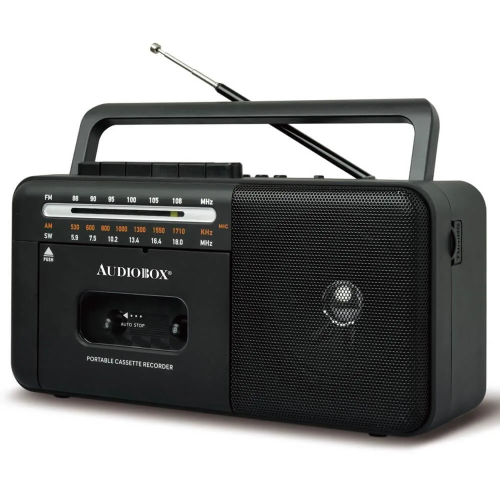 Audiobox Audiobox RXC15BTBLK Retro Bluetooth Radio Cassette Player Black — product photo