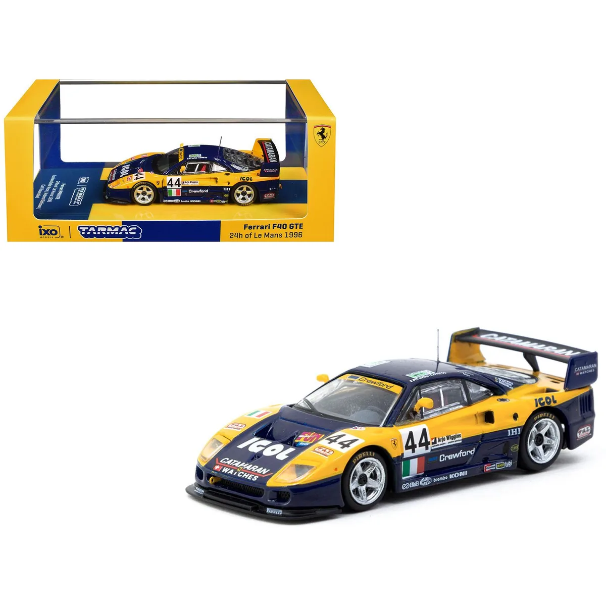 Tarmac Works Tarmac Works Ferrari F40 GTE #44 1996 Le Mans Hobby64 1/64 Diecast — product photo