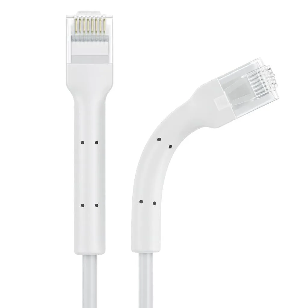 No Sew No Sew Cat 6A 10G Ethernet cable 5ft White 30AWG 3.6mm 50Micron — product photo