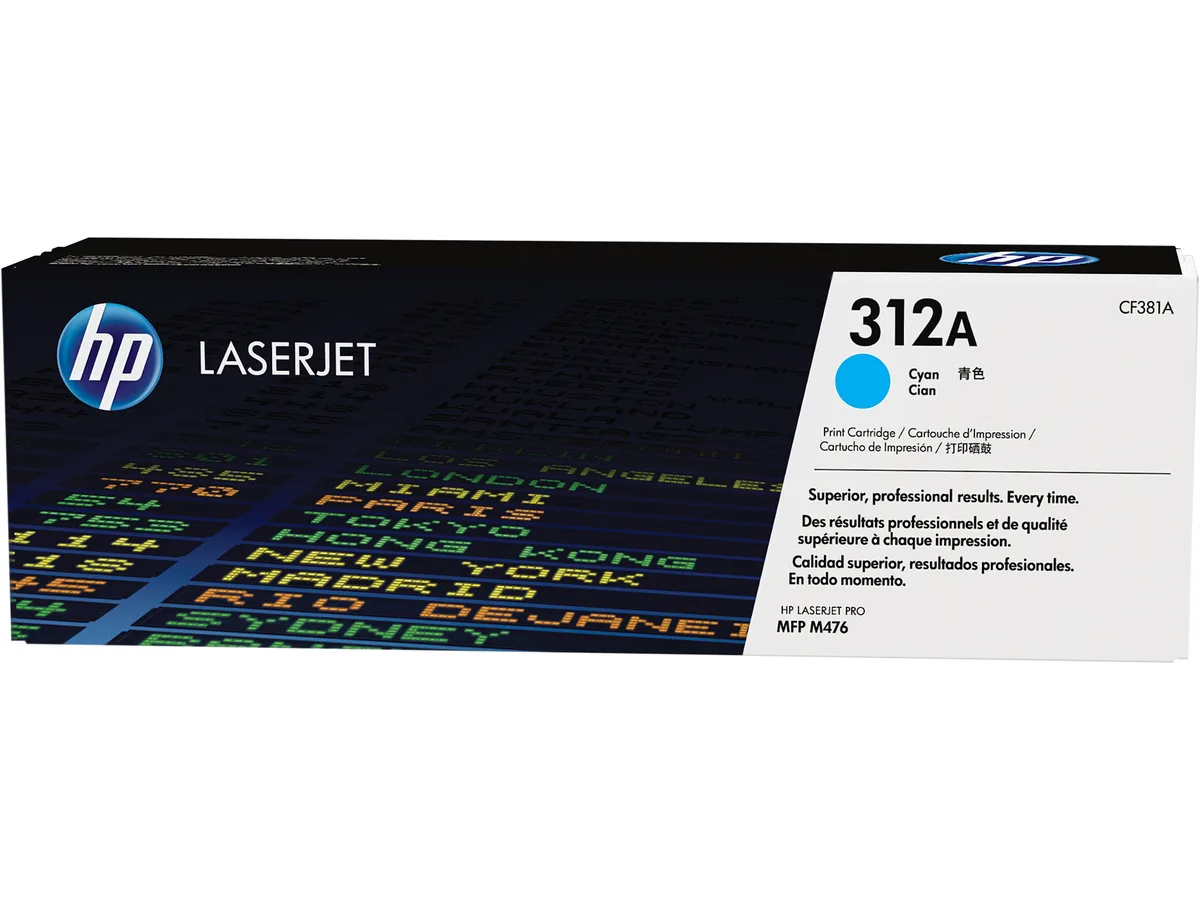 HP HP 312A Cyan Original LaserJet Toner Cartridge CF381A 2700 Pages — product photo