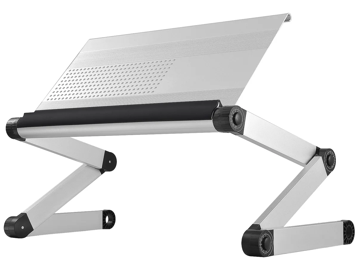 Uncaged Ergonomics Uncaged Ergonomics WorkEZ Executive Silver laptop stand 15 21 360 accessory — product photo