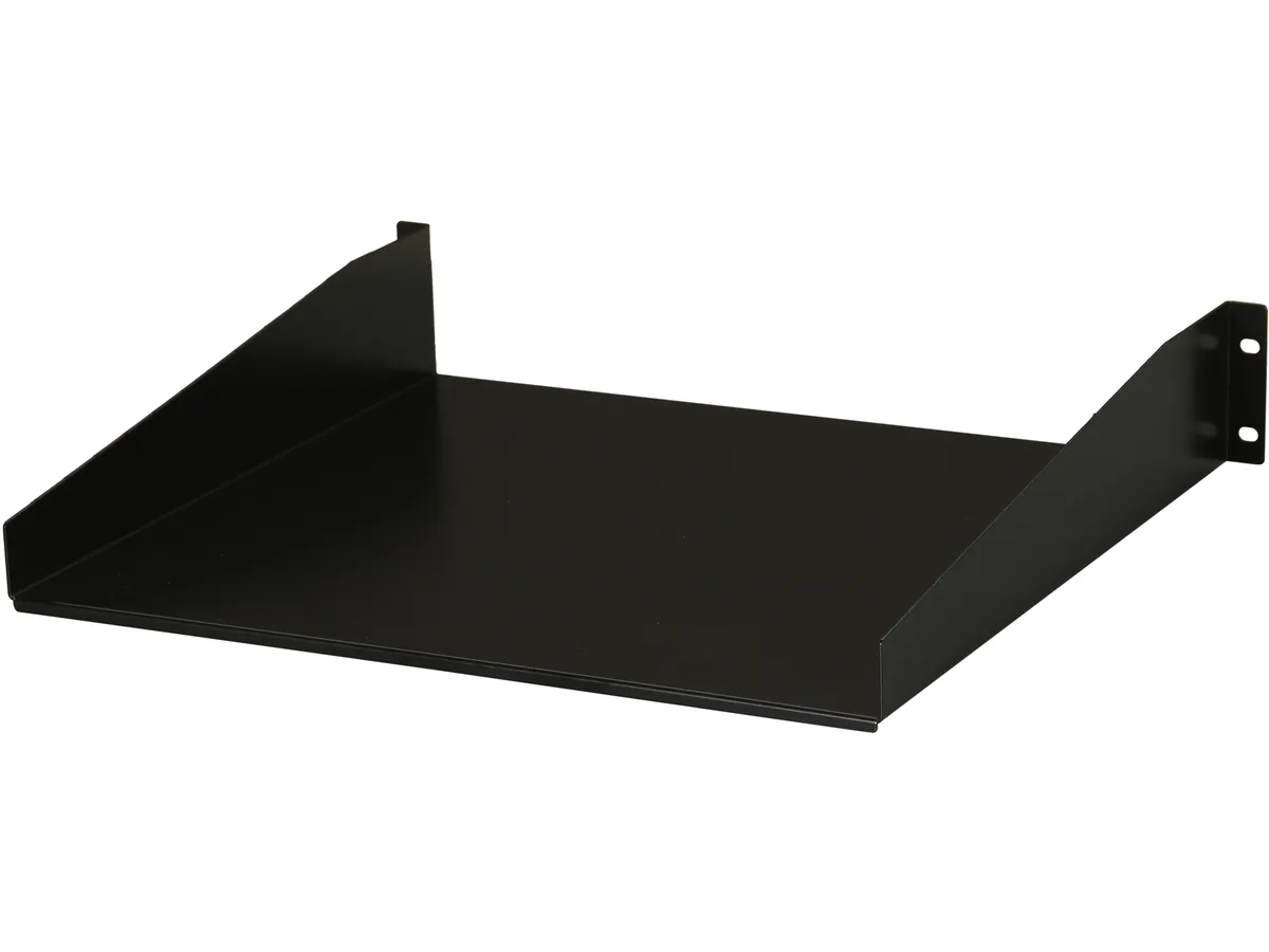 STARTECH STARTECH CABSHELF 2U Black Fixed Rack Shelf 15.7in 44.2lb — product photo
