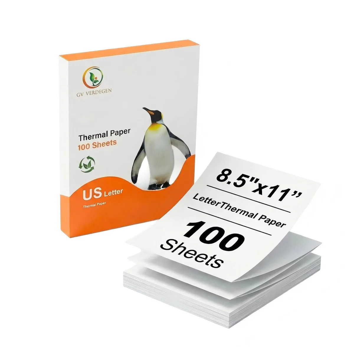  GV Verdegen Thermal Paper 8.5 x 11 in 100 Sheets — product photo