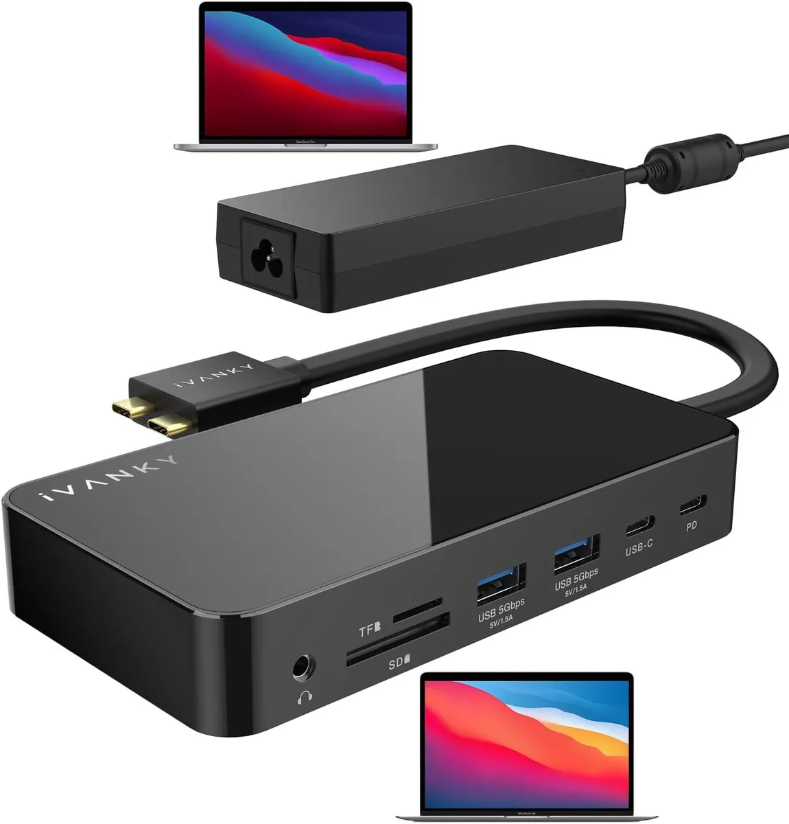 ivanky ivanky VCD03 12-in-2 Dual 4K@60Hz Docking Station — product photo