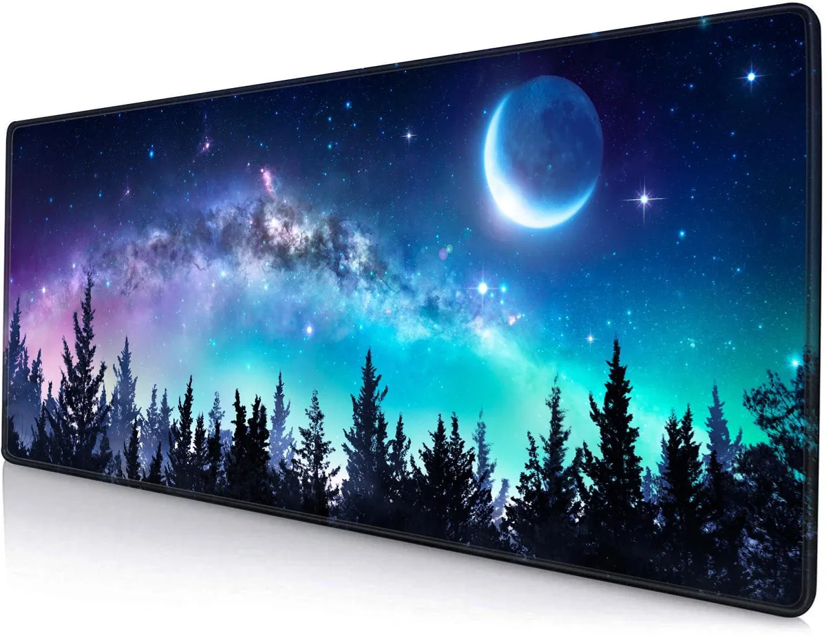 SOEWIOU SOEWIOU CL230706030 Moon Starry Sky Mouse Pad 31.5x11.8in — product photo