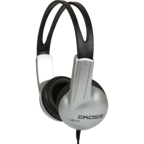 Black on-ear headphones with padded ear cups and adjustable headband