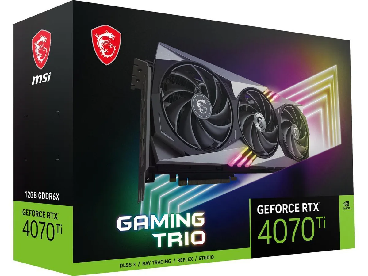 MSI MSI GeForce RTX 4070 Ti Gaming Trio 12G graphics card — product photo