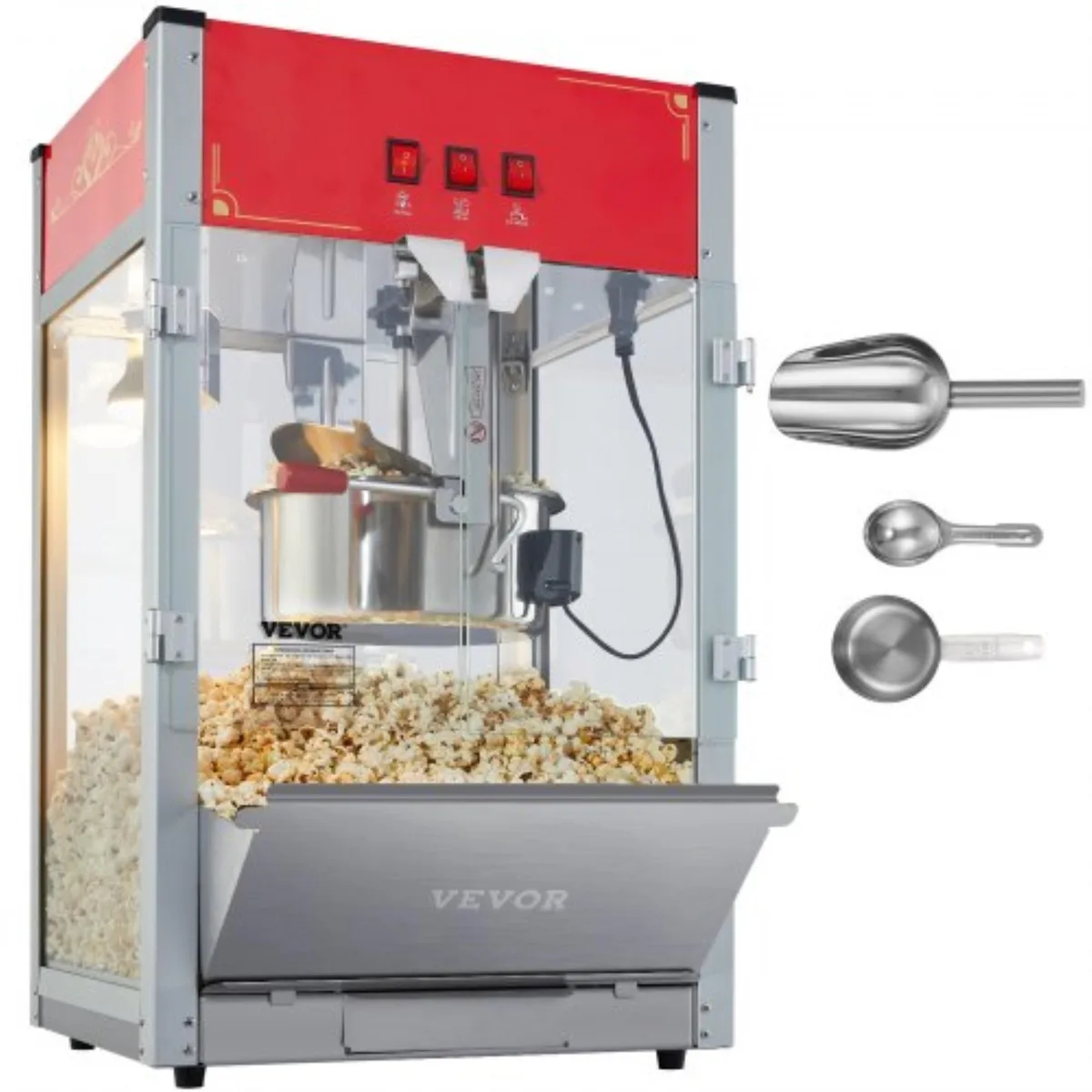 VEVOR VEVOR Popcorn Maker NP16T 12 oz 1440W Red — product photo