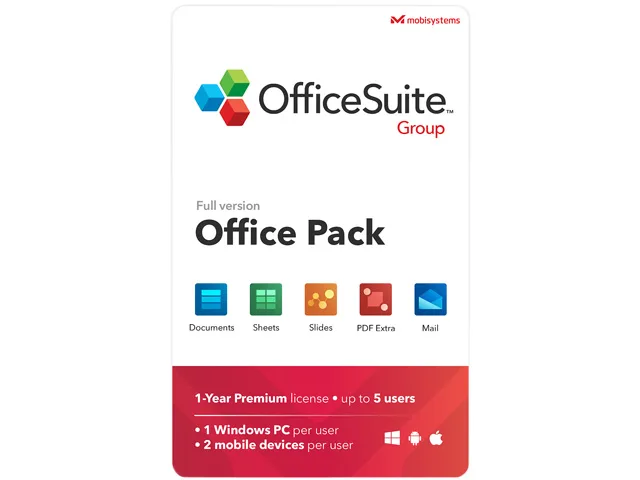 MobiSystems MobiSystems OfficeSuite Group 1 Year Download — product photo