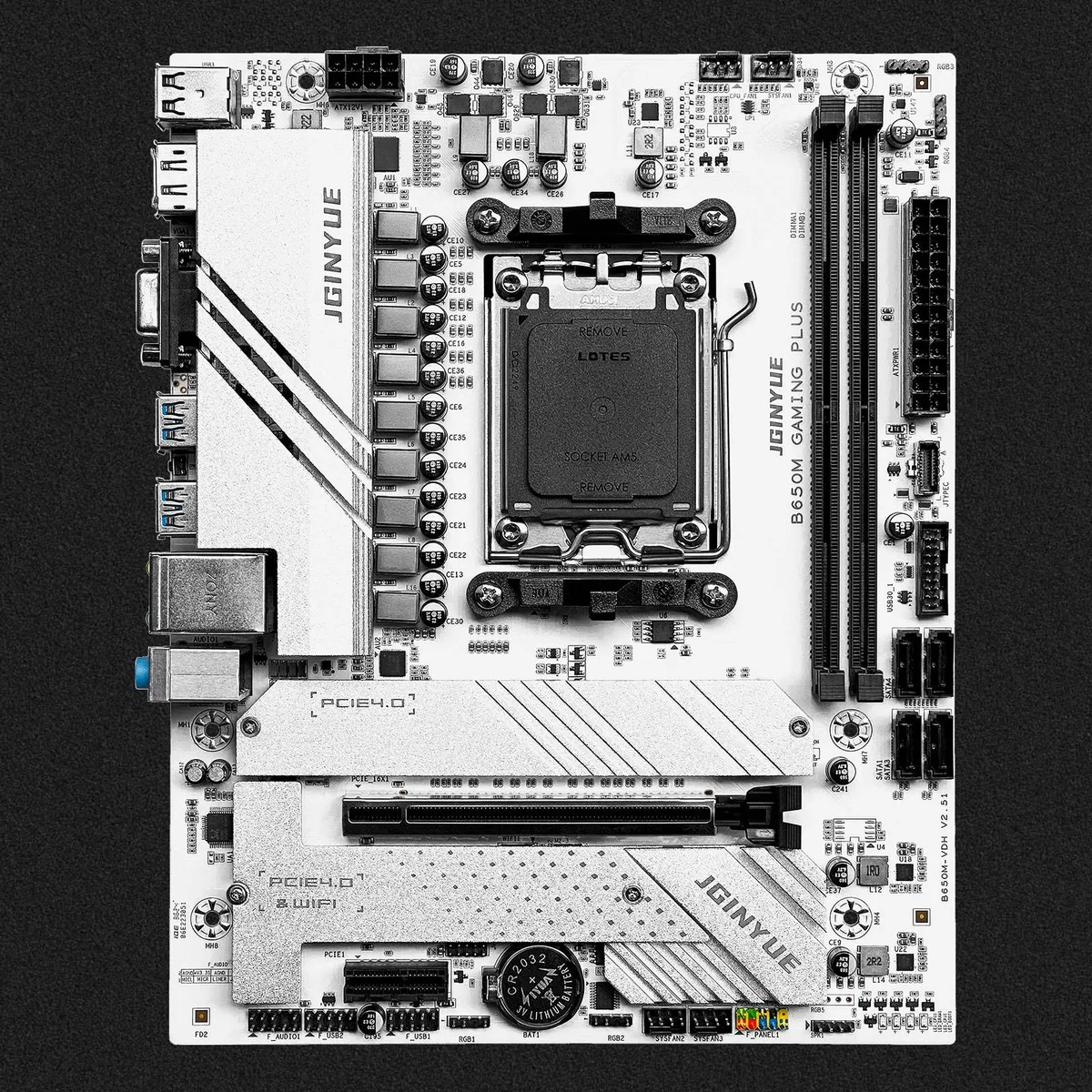 JGINYUE JGINYUE B650M GAMING PLUS AMD motherboard — product photo