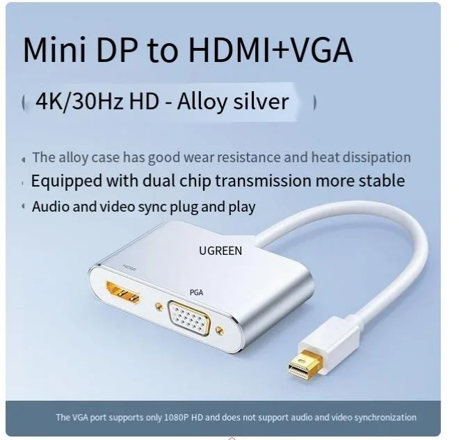 Enfain Enfain MD115 Mini DisplayPort to HDMI VGA adapter displayport cable — product photo