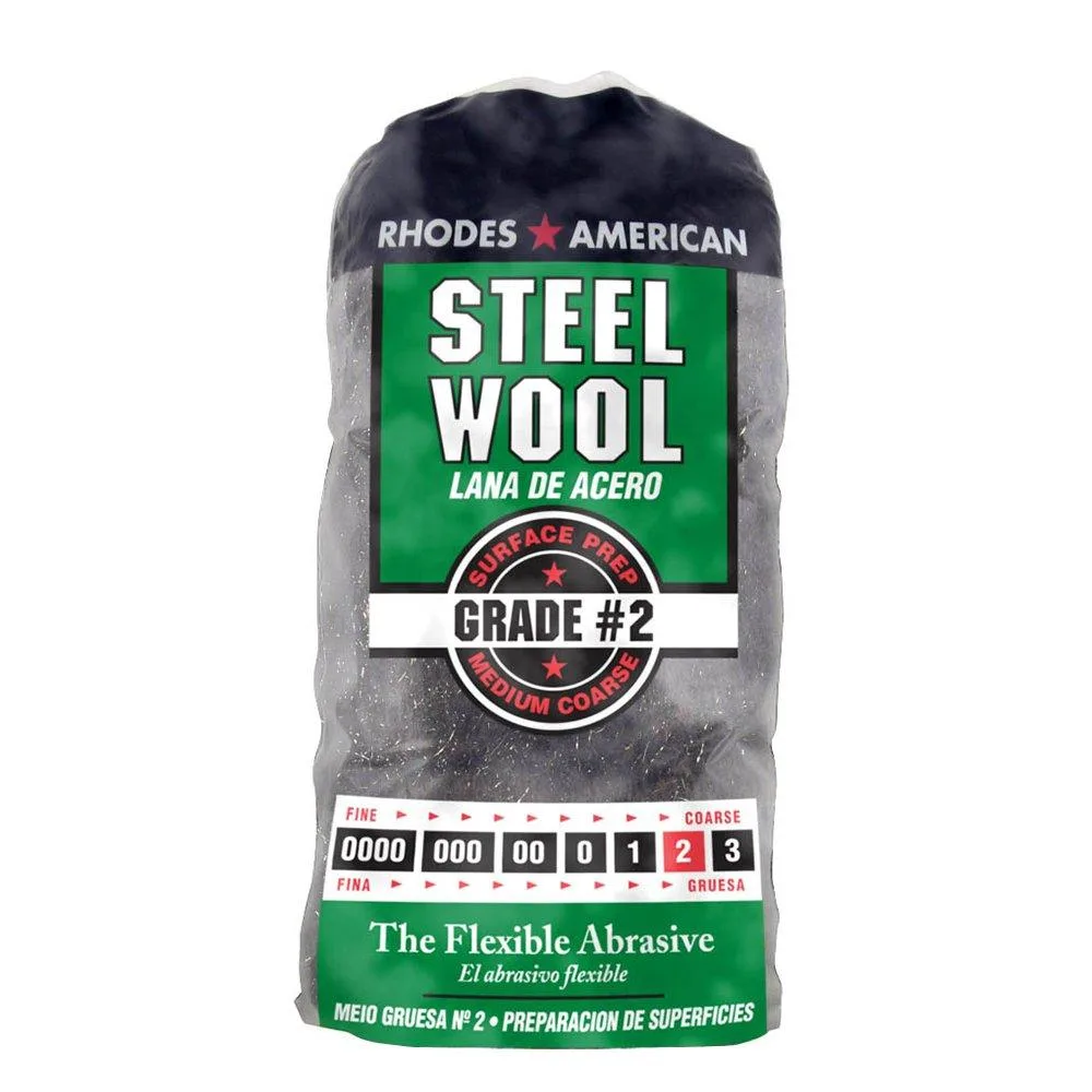Twelve medium-coarse steel wool pads in a bag
