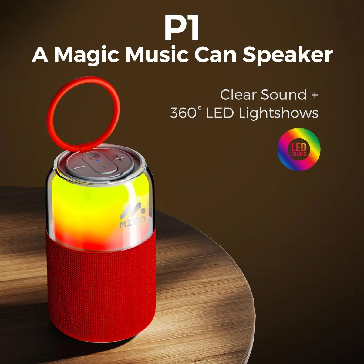 MIRO MIRO P1 360° portable speaker Blue 5W 1800mAh Bluetooth 5.4 — product photo