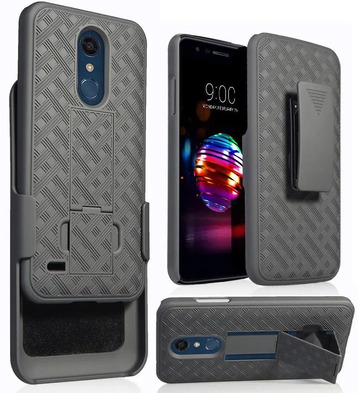 Nakedcellphone Nakedcellphone Kickstand Case + Holster Combo Black LG K30 Phoenix Plus Premier Pro Harmony 2 13 Positions — product photo