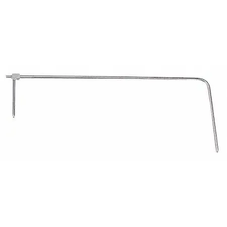 Stainless steel Pitot tube, 6-inch insertion length, 1/8-inch diameter, male NPT connection