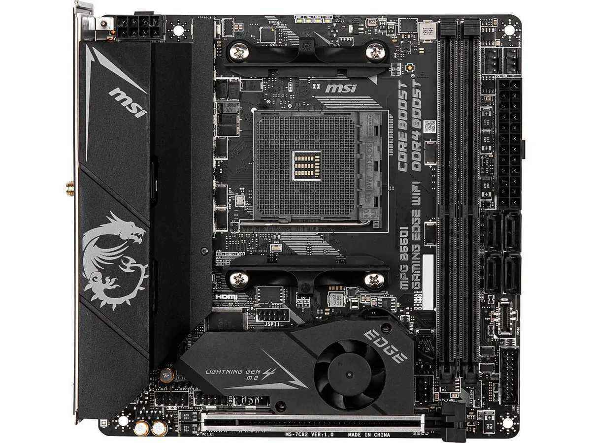 MSI MSI MPG B550I GAMING EDGE WIFI AMD motherboard — product photo