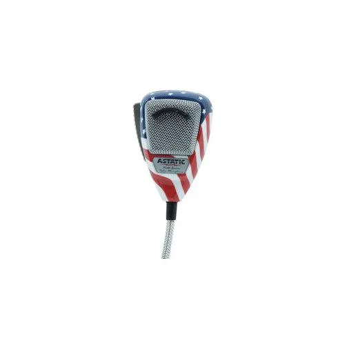 ASTATIC ASTATIC 302-10309 636L Stars N Stripes noise-canceling 4-pin CB microphone — product photo
