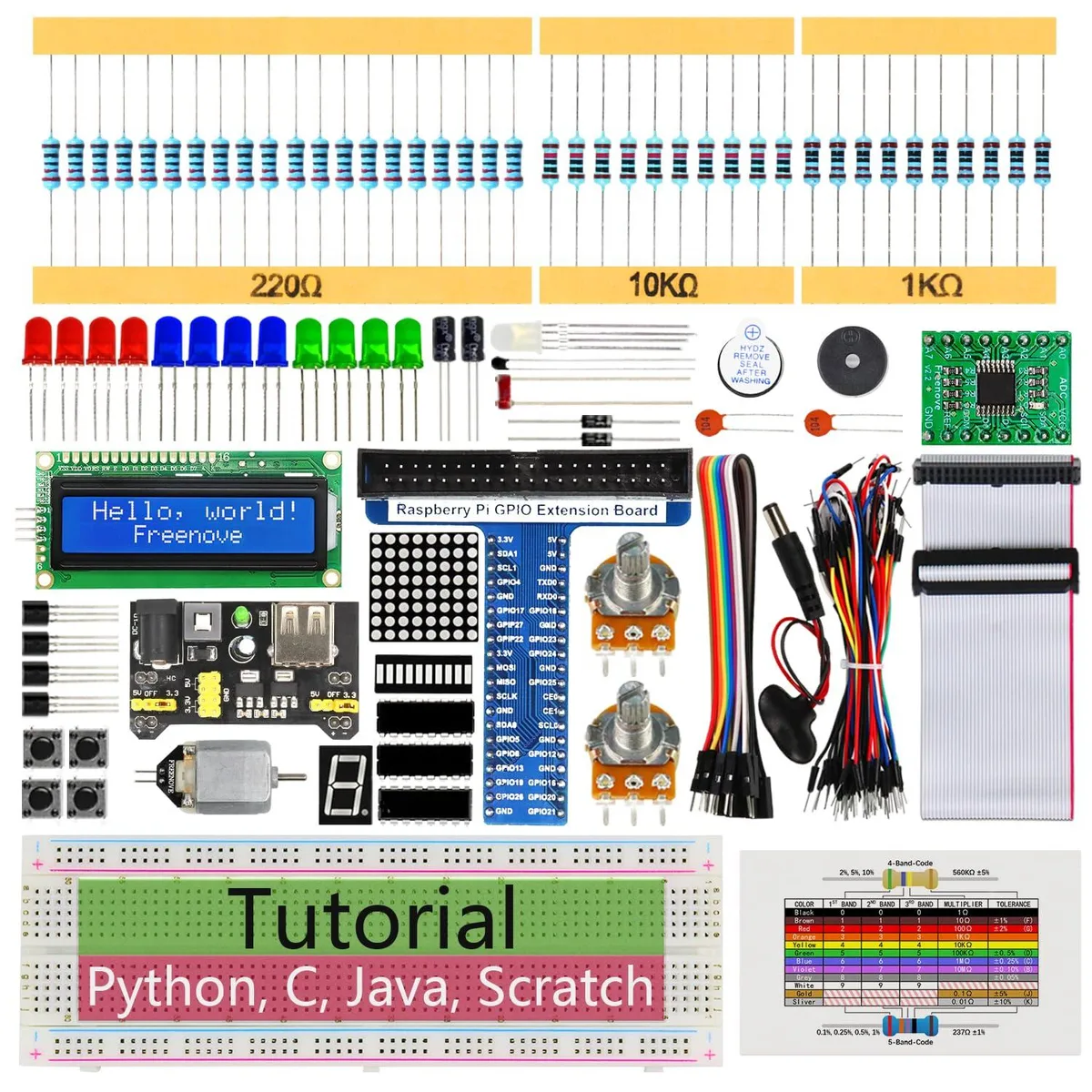 KEHIPI KEHIPI Super Starter Kit for Raspberry Pi 5 4 B 3 B+ 400 Zero 2 W 164 Items 88 Projects 682-Page Tutorial — product photo