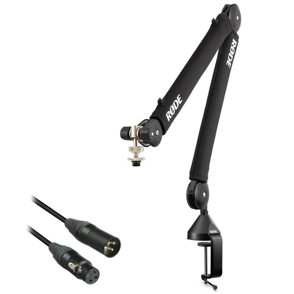 RODE Microphone RODE Microphone PSA1+ Boom Arm Bundle with Kopul 3000 Series 10' XLR Cable — product photo