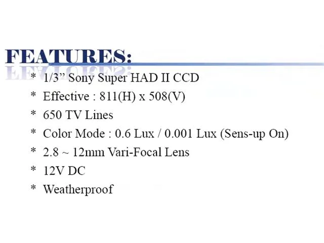 Bluecctv Bluecctv BL-CB9900 analog camera 650 TVL 2.8-12mm vari-focal — product photo