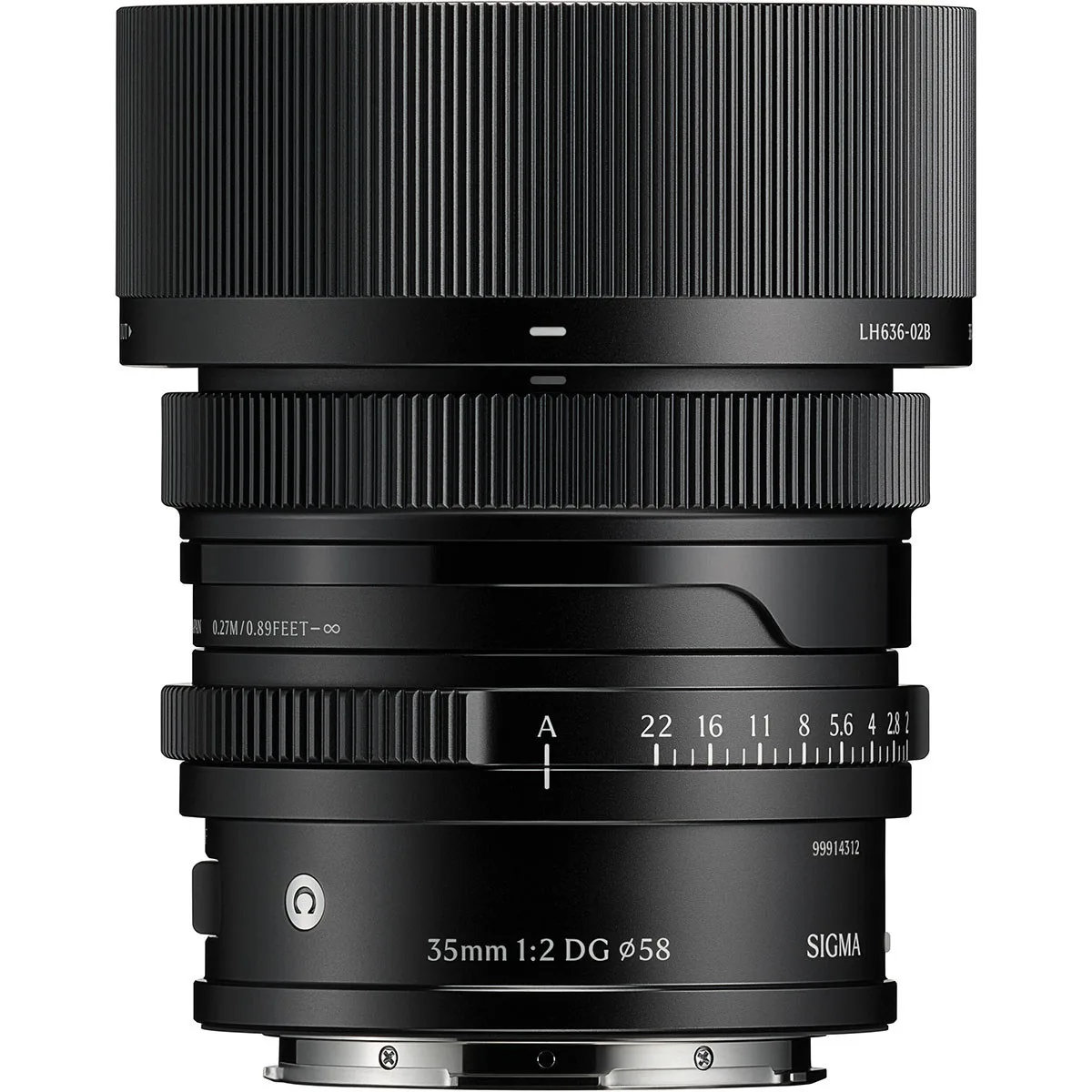 SIGMA SIGMA 35mm f/2 DG Contemporary L Mount Black camera lens — product photo