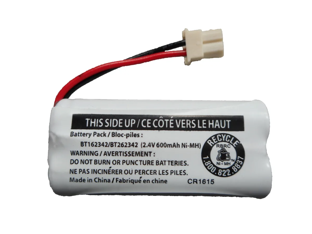 AT&amp;T AT&amp;T Replacement Battery BT162342 / BT262342 2.4V 600mAh NiMH AAA×2 telephone accessory — product photo