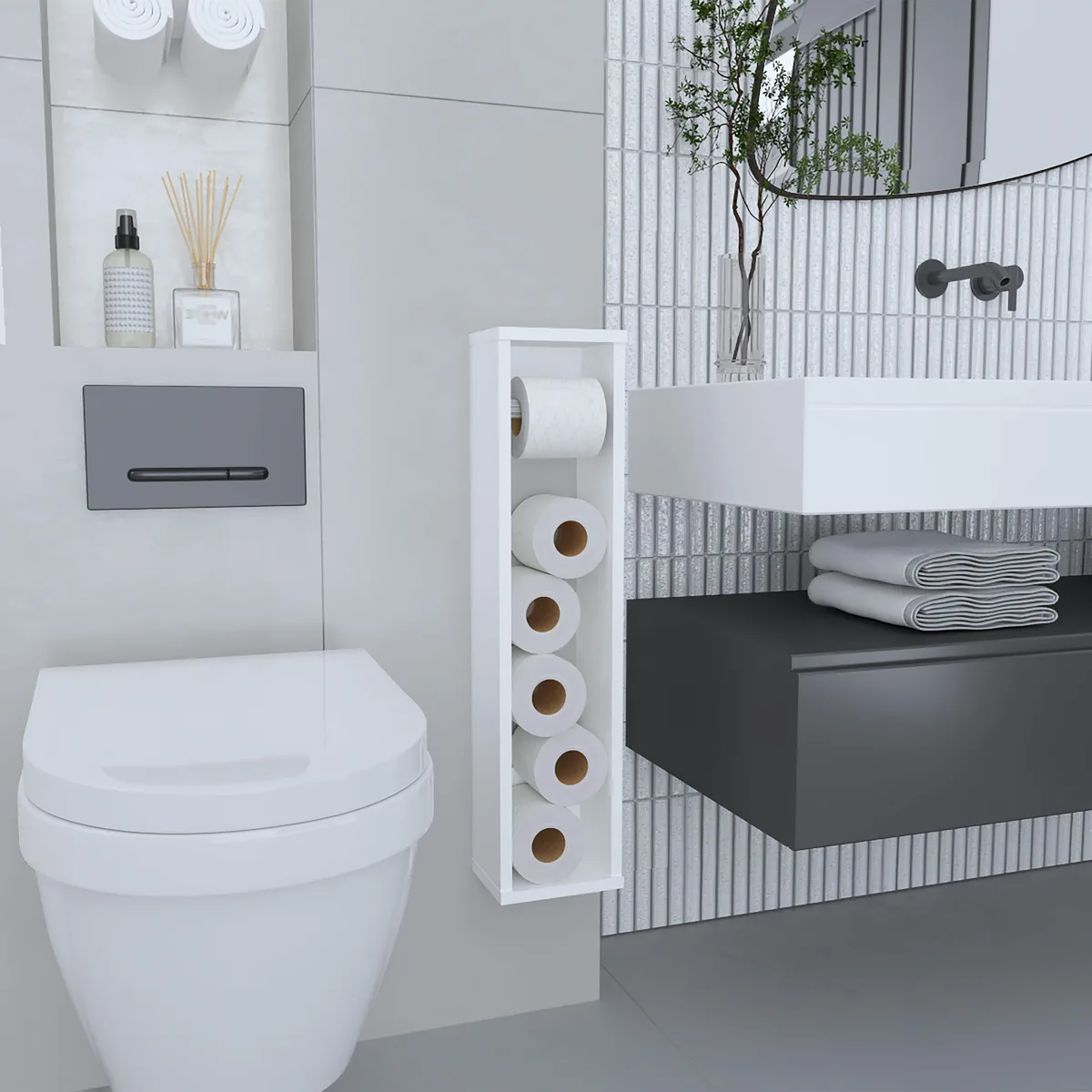 tuphen tuphen 28" H 2-Shelf Bookshelf White 28.00x6.50x5.10 — product photo