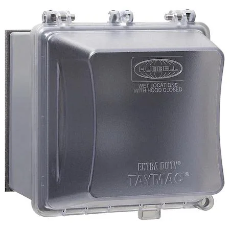 Clear vertical two-gang weatherproof cover with attached gasket