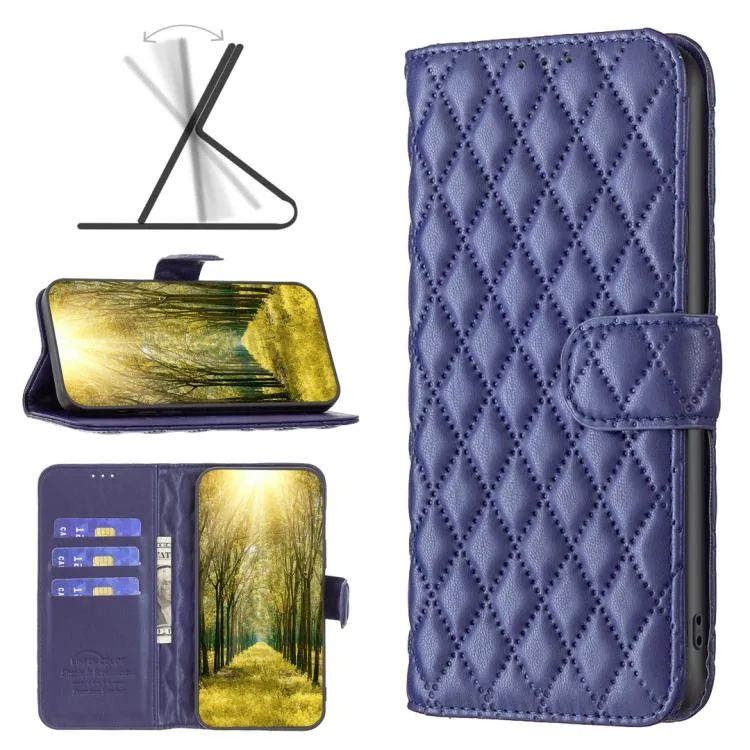 allentian allentian iPhone 14 Diamond Lattice Wallet Leather Flip Case — product photo