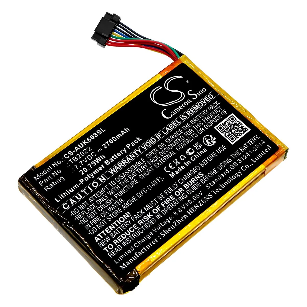  cameron sino Autel MaxiBAS BT608 TB2022 2700mAh 7.7V standard battery — product photo