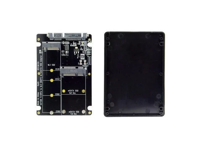 LORDWORLD LORDWORLD 2-in-1 M.2 B-Key &amp; mSATA to SATA 3.0 Adapter Enclosure — product photo